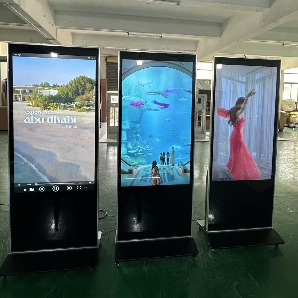 55 inci pemain iklan berdiri lantai dalaman